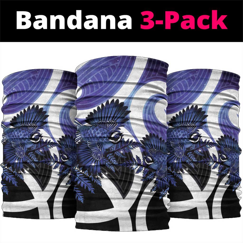 Piwakawaka New Zealand Matariki Neck Gaiter Maori New Year Silver Fern Purple Galaxy LT14 package One Size: 25*50cm Purple - Polynesian Pride