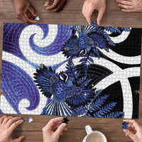 Piwakawaka New Zealand Matariki Puzzle Maori New Year Silver Fern Purple Galaxy