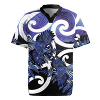 Piwakawaka New Zealand Matariki Rugby Jersey Maori New Year Silver Fern Purple Galaxy LT14 Purple - Polynesian Pride
