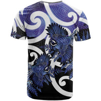 Piwakawaka New Zealand Matariki T Shirt Maori New Year Silver Fern Purple Galaxy LT14 - Polynesian Pride