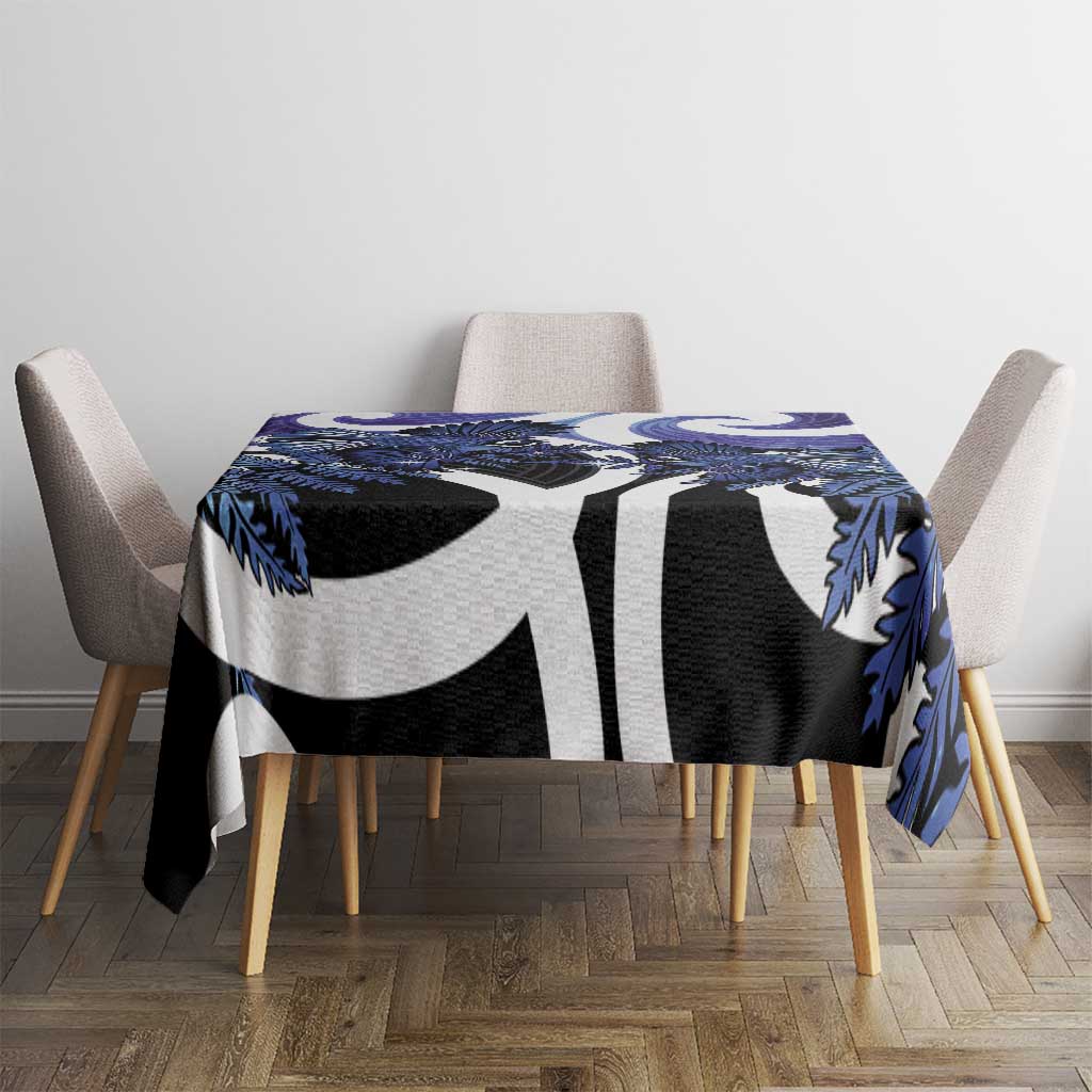 Piwakawaka New Zealand Matariki Tablecloth Maori New Year Silver Fern Purple Galaxy