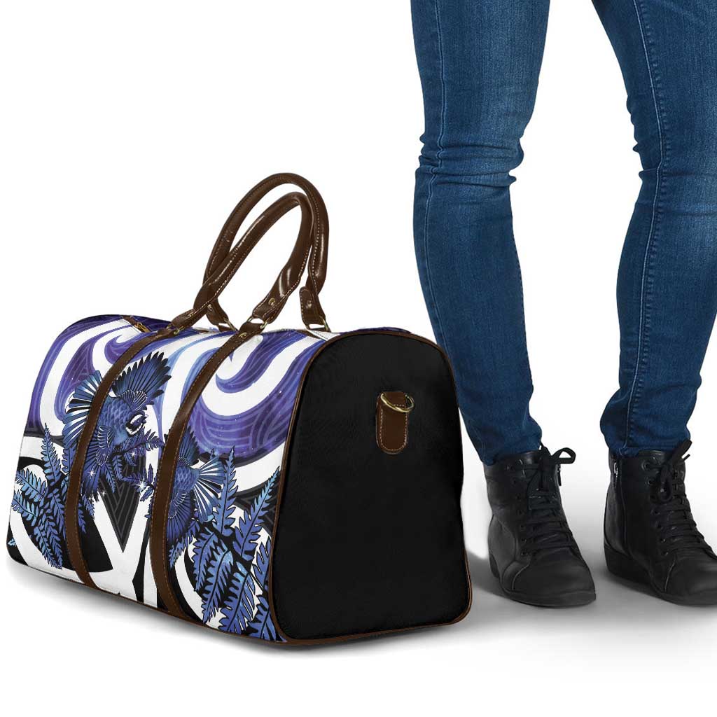 Piwakawaka New Zealand Matariki Travel Bag Maori New Year Silver Fern Purple Galaxy LT14 - Polynesian Pride