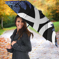 Piwakawaka New Zealand Matariki Umbrella Maori New Year Silver Fern Purple Galaxy LT14 - Polynesian Pride
