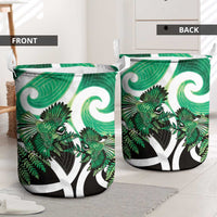 Piwakawaka New Zealand Matariki Laundry Basket Maori New Year Silver Fern Green Galaxy LT14 - Polynesian Pride
