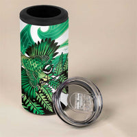 Piwakawaka New Zealand Matariki 4 in 1 Can Cooler Tumbler Maori New Year Silver Fern Green Galaxy LT14 - Polynesian Pride