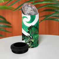 Piwakawaka New Zealand Matariki 4 in 1 Can Cooler Tumbler Maori New Year Silver Fern Green Galaxy LT14 - Polynesian Pride