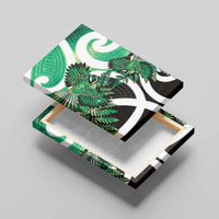 Piwakawaka New Zealand Matariki Canvas Wall Art Maori New Year Silver Fern Green Galaxy