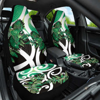 Piwakawaka New Zealand Matariki Car Seat Cover Maori New Year Silver Fern Green Galaxy LT14 One Size Green - Polynesian Pride