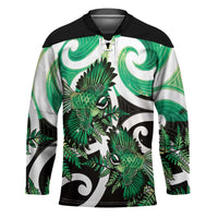 Piwakawaka New Zealand Matariki Hockey Jersey Maori New Year Silver Fern Green Galaxy LT14 Unisex Green - Polynesian Pride