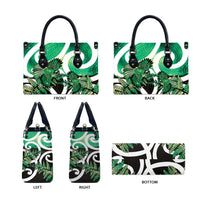 Piwakawaka New Zealand Matariki Leather Bag Maori New Year Silver Fern Green Galaxy
