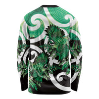Piwakawaka New Zealand Matariki Long Sleeve Shirt Maori New Year Silver Fern Green Galaxy LT14 - Polynesian Pride