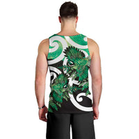 Piwakawaka New Zealand Matariki Men Tank Top Maori New Year Silver Fern Green Galaxy LT14 - Polynesian Pride