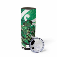 Piwakawaka New Zealand Matariki Skinny Tumbler Maori New Year Silver Fern Green Galaxy LT14 - Polynesian Pride