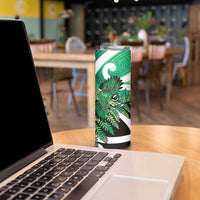 Piwakawaka New Zealand Matariki Skinny Tumbler Maori New Year Silver Fern Green Galaxy LT14 - Polynesian Pride