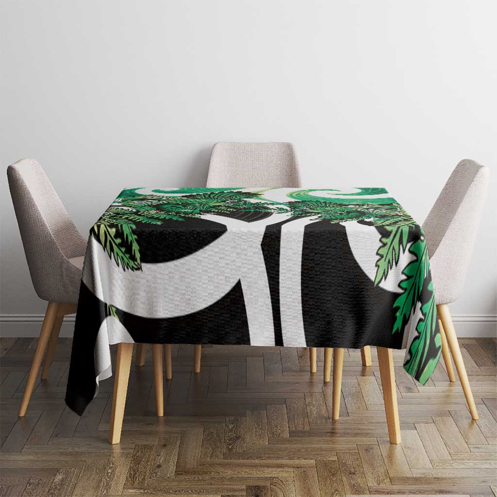 Piwakawaka New Zealand Matariki Tablecloth Maori New Year Silver Fern Green Galaxy