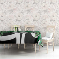 Piwakawaka New Zealand Matariki Tablecloth Maori New Year Silver Fern Green Galaxy