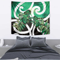 Piwakawaka New Zealand Matariki Tapestry Maori New Year Silver Fern Green Galaxy