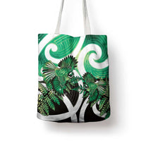 Piwakawaka New Zealand Matariki Tote Bag Maori New Year Silver Fern Green Galaxy LT14 - Polynesian Pride