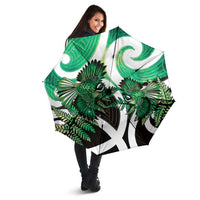 Piwakawaka New Zealand Matariki Umbrella Maori New Year Silver Fern Green Galaxy