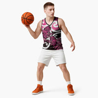 Piwakawaka New Zealand Matariki Basketball Jersey Maori New Year Silver Fern Pink Galaxy LT14 - Polynesian Pride