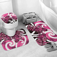 Piwakawaka New Zealand Matariki Bathroom Set Maori New Year Silver Fern Pink Galaxy