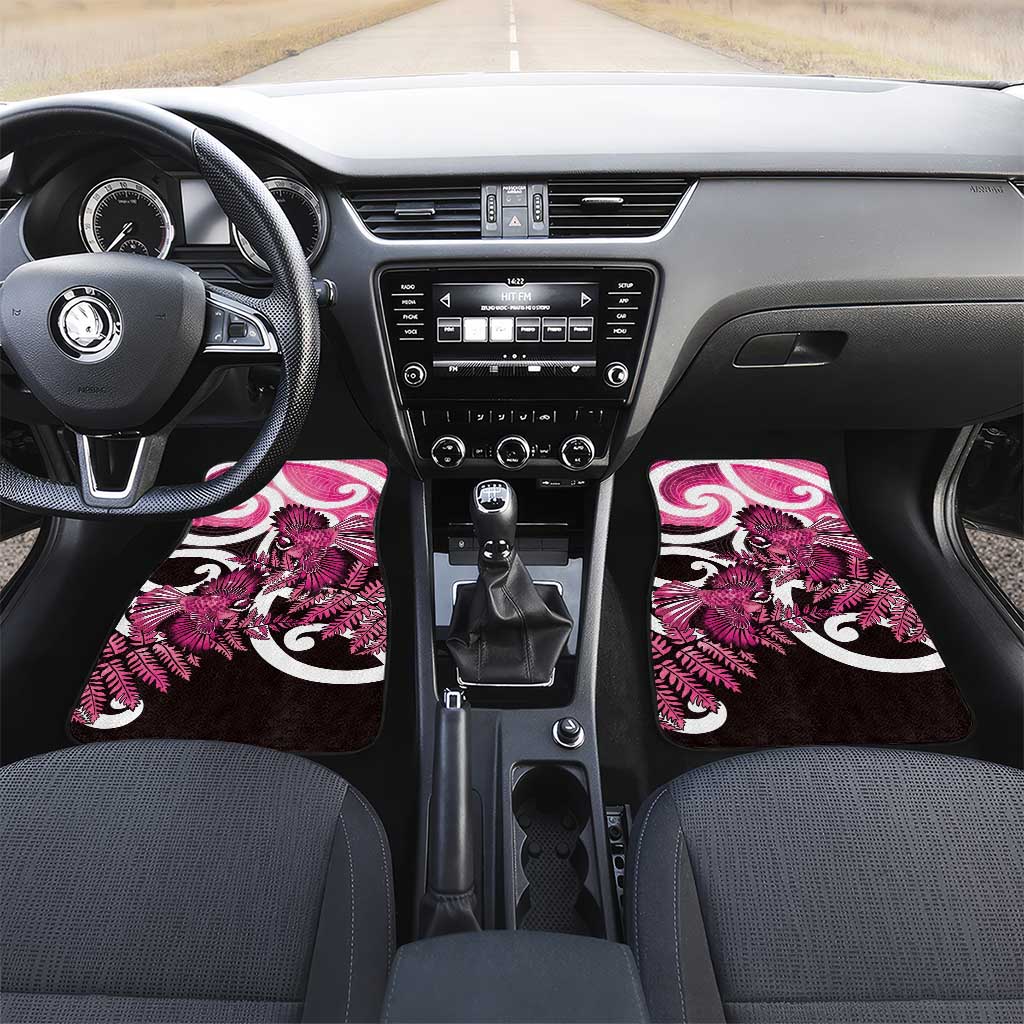 Piwakawaka New Zealand Matariki Car Mats Maori New Year Silver Fern Pink Galaxy