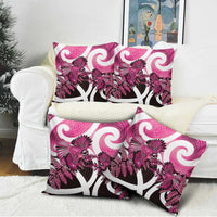 Piwakawaka New Zealand Matariki Pillow Cover Maori New Year Silver Fern Pink Galaxy LT14 - Polynesian Pride