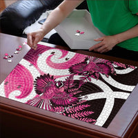 Piwakawaka New Zealand Matariki Puzzle Maori New Year Silver Fern Pink Galaxy
