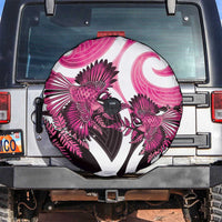 Piwakawaka New Zealand Matariki Spare Tire Cover Maori New Year Silver Fern Pink Galaxy LT14 Pink - Polynesian Pride