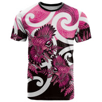 Piwakawaka New Zealand Matariki T Shirt Maori New Year Silver Fern Pink Galaxy LT14 Pink - Polynesian Pride