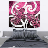 Piwakawaka New Zealand Matariki Tapestry Maori New Year Silver Fern Pink Galaxy LT14 - Polynesian Pride