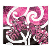 Piwakawaka New Zealand Matariki Tapestry Maori New Year Silver Fern Pink Galaxy LT14 - Polynesian Pride