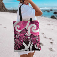 Piwakawaka New Zealand Matariki Tote Bag Maori New Year Silver Fern Pink Galaxy LT14 - Polynesian Pride
