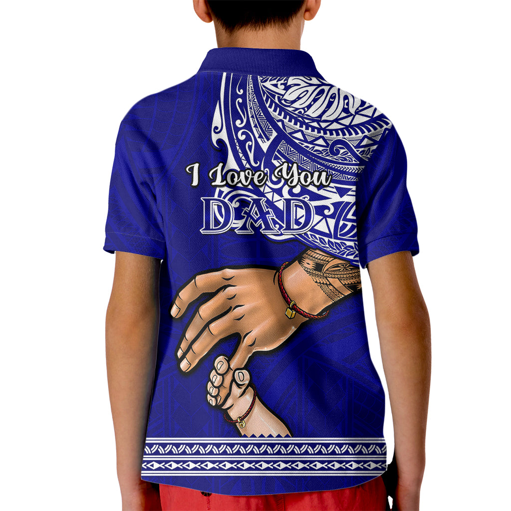 Polynesian Pride Father Day American Samoa Kid Polo Shirt I Love You Dad LT14 - Polynesian Pride