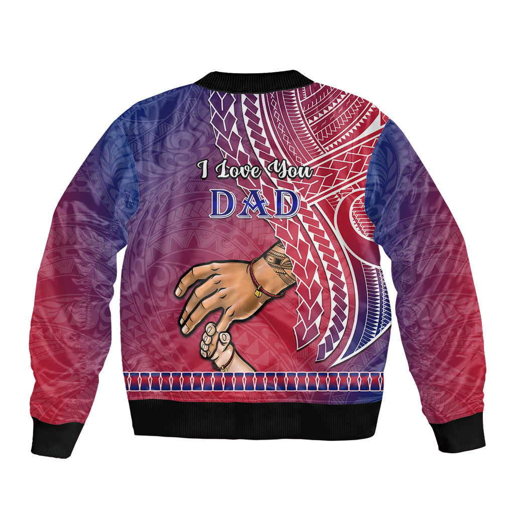 Polynesian Pride Father Day Guam Bomber Jacket I Love You Dad Guaman Latte Stone LT14 - Polynesian Pride