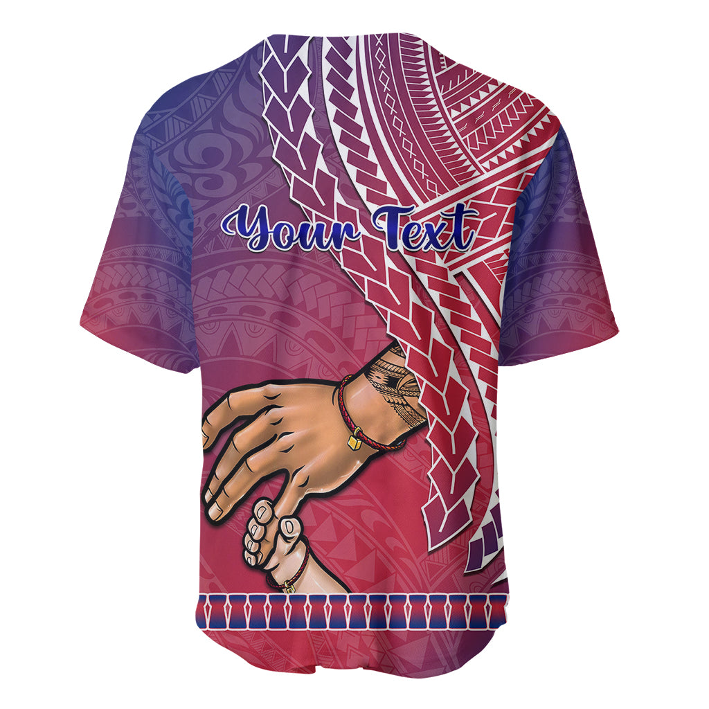 Personalised Father Day Guam Baseball Jersey I Love You Dad Guaman Latte Stone LT14 - Polynesian Pride