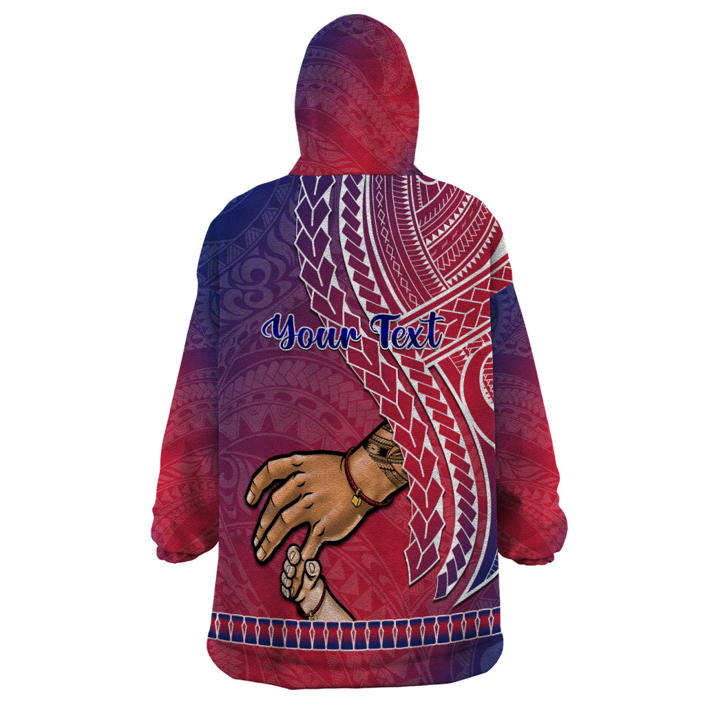 Personalised Father Day Guam Wearable Blanket Hoodie I Love You Dad Guaman Latte Stone LT14 - Polynesian Pride