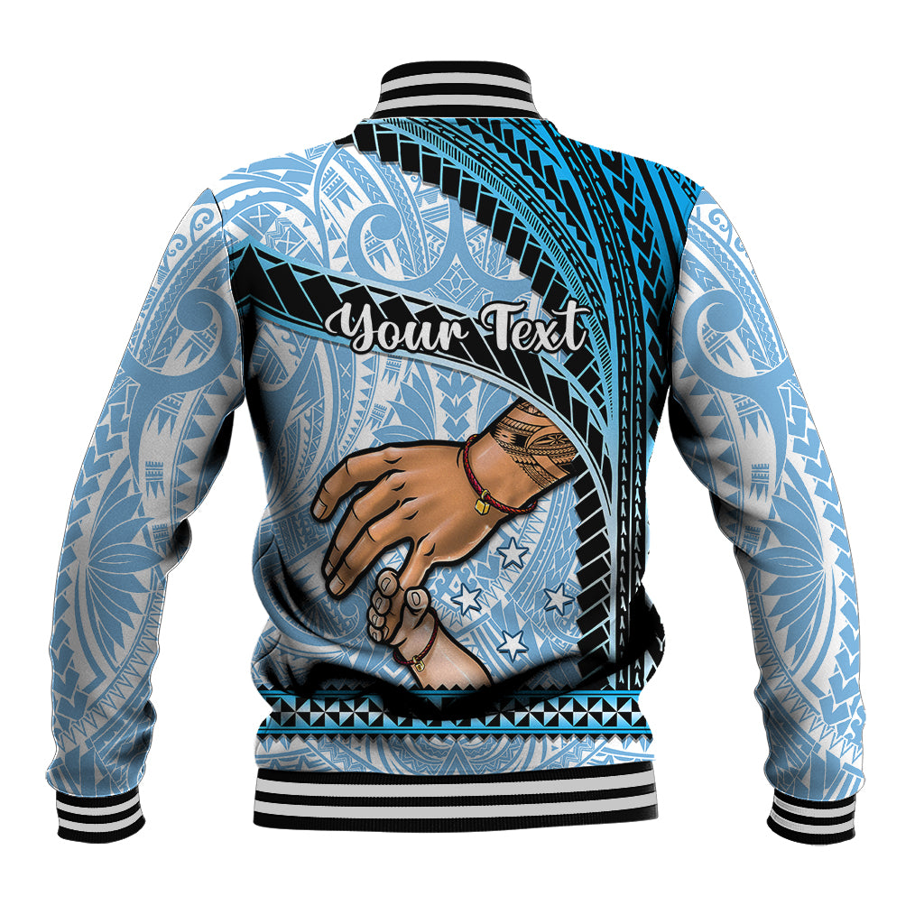 Personalised Father Day FSM Baseball Jacket Federated States of Micronesia I Love You Dad LT14 - Polynesian Pride
