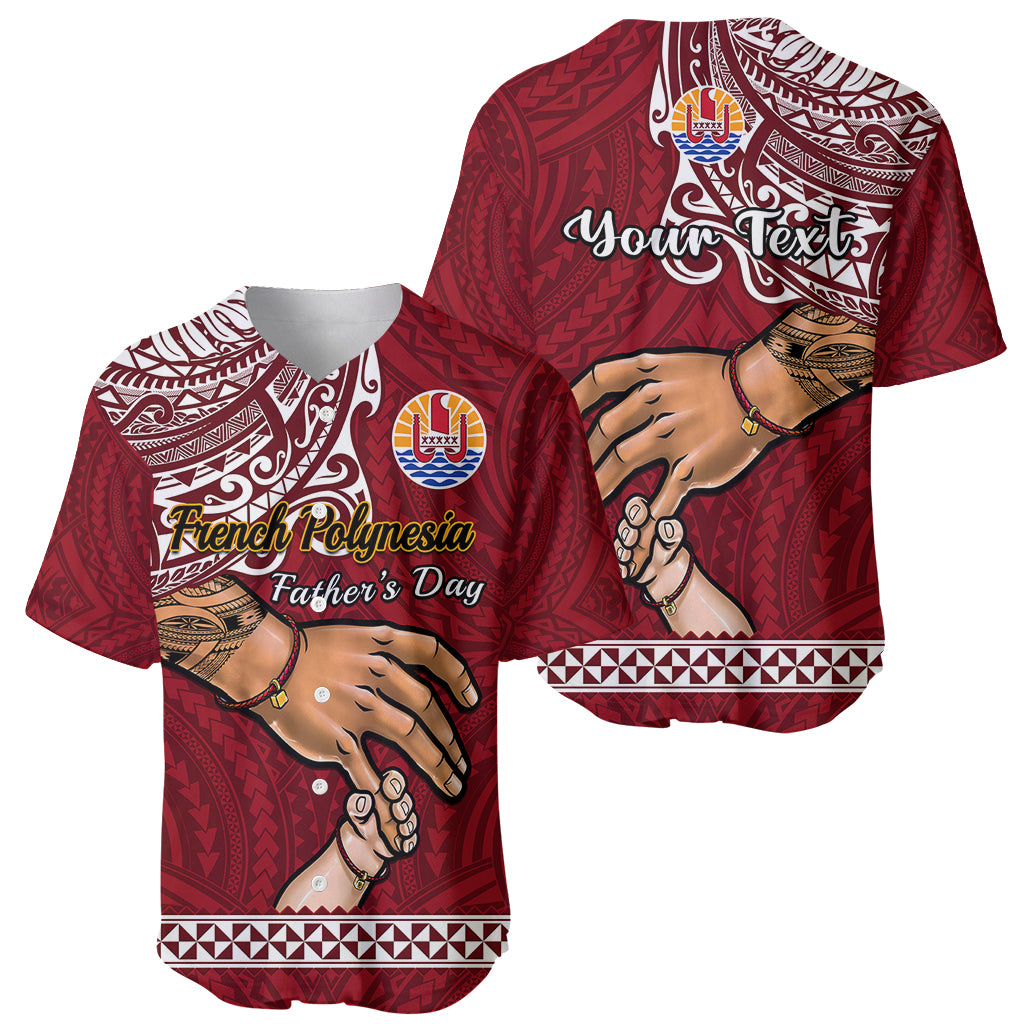 Personalised Father Day French Polynesia Baseball Jersey I Love You Dad LT14 - Polynesian Pride