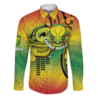 Hawaii Flag Day Family Matching Puletasi and Hawaiian Shirt Kanaka Maoli With Kakau Polynesian Pattern LT14