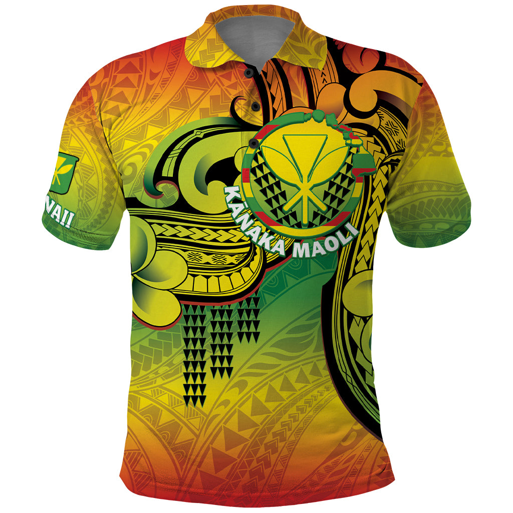 Hawaii Flag Day Polo Shirt Kanaka Maoli With Kakau Polynesian Pattern LT14