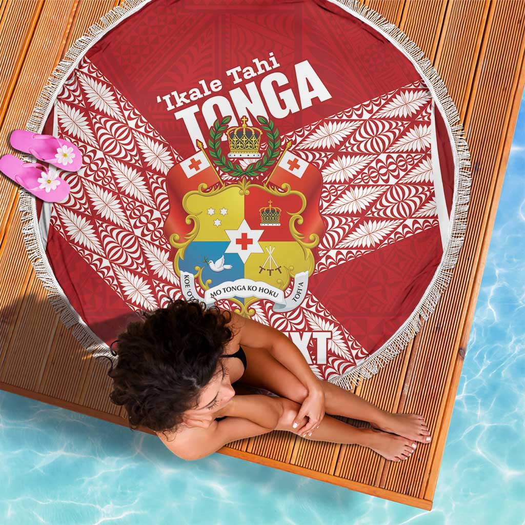 Tonga Rugby Custom Beach Blanket Go ʻIkale Tahi Go Tongan Tapa Cloth LT14 - Polynesian Pride