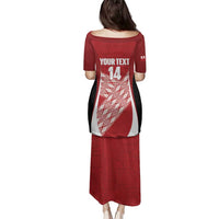 Tonga Rugby Custom Family Matching Puletasi and Hawaiian Shirt Go ʻIkale Tahi Go Tongan Tapa Cloth