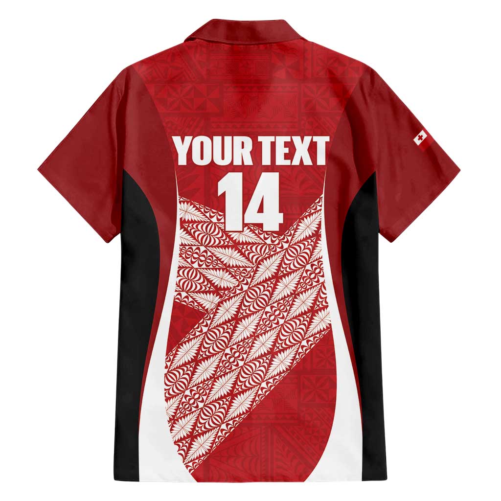 Tonga Rugby Custom Family Matching Short Sleeve Bodycon Dress and Hawaiian Shirt Go ʻIkale Tahi Go Tongan Tapa Cloth LT14 - Polynesian Pride