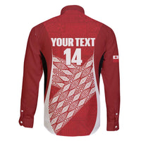 Tonga Rugby Custom Family Matching Short Sleeve Bodycon Dress and Hawaiian Shirt Go ʻIkale Tahi Go Tongan Tapa Cloth LT14 - Polynesian Pride
