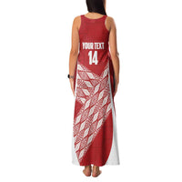 Tonga Rugby Custom Family Matching Tank Maxi Dress and Hawaiian Shirt Go ʻIkale Tahi Go Tongan Tapa Cloth LT14 - Polynesian Pride