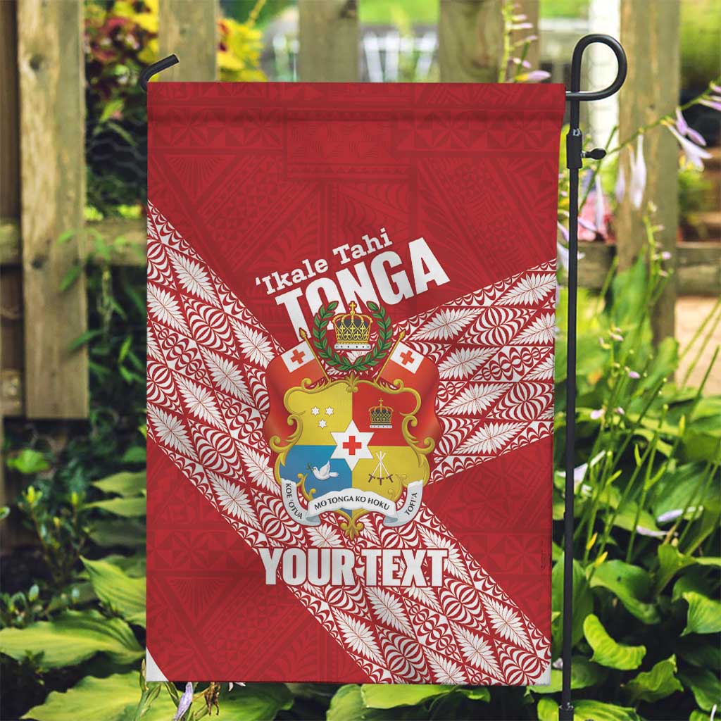 Tonga Rugby Custom Garden Flag Go ʻIkale Tahi Go Tongan Tapa Cloth LT14 Garden Flag Red - Polynesian Pride