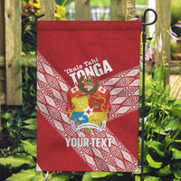 Tonga Rugby Custom Garden Flag Go ʻIkale Tahi Go Tongan Tapa Cloth LT14 Garden Flag Red - Polynesian Pride