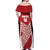 Tonga Rugby Custom Off Shoulder Maxi Dress Go ʻIkale Tahi Go Tongan Tapa Cloth