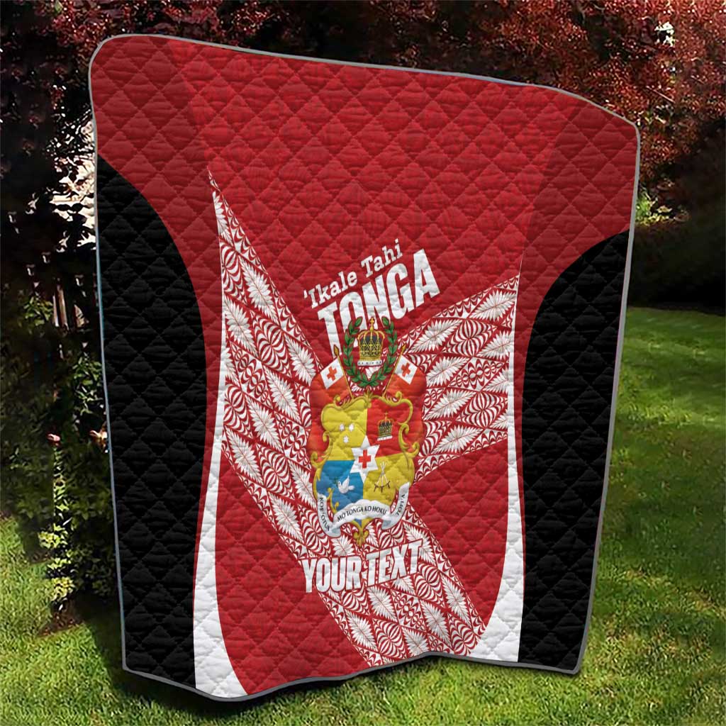 Tonga Rugby Custom Quilt Go ʻIkale Tahi Go Tongan Tapa Cloth